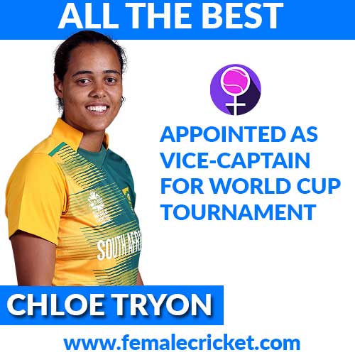 Chloe Tryon appointed as Vice-Captain