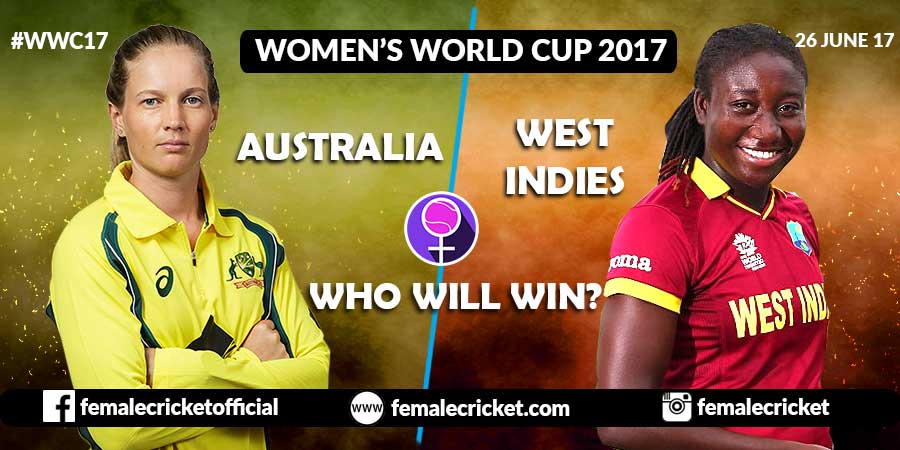 Match 4 - Australia vs West Indies in World Cup 2017