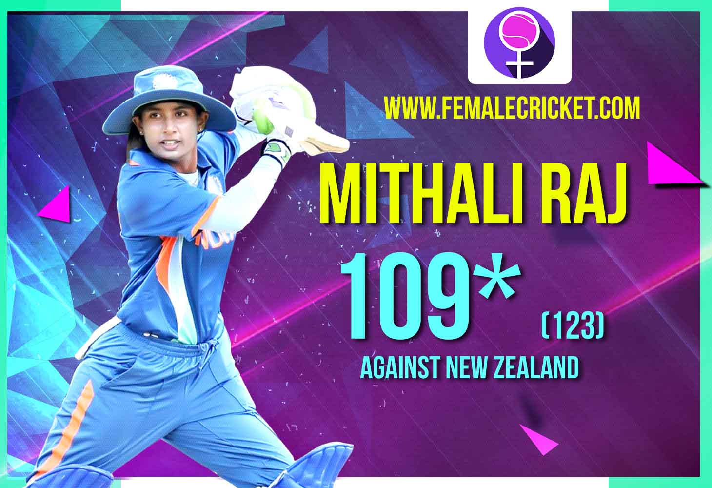 Mithali guides India with 109 runs against New Zealand in World Cup 2017