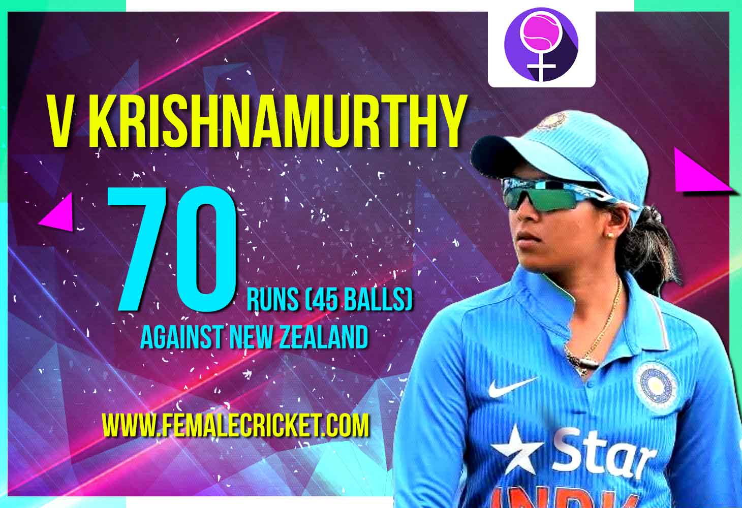 Veda Krishnamurthy against New Zealand in Women's World Cup 2017