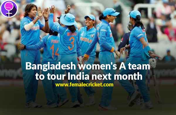 Bangladesh women's A team to tour India