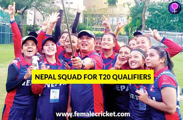 Nepal's 22 member squad announced for Women's T20 Qualifiers