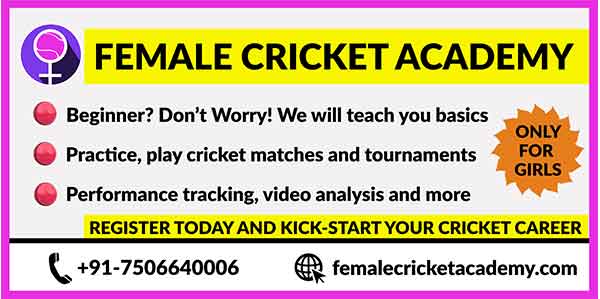 Female Cricket Academy's inauguration on 2nd November 2017