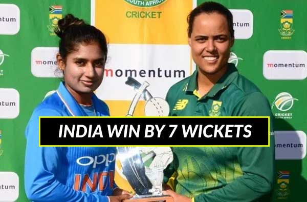 What happened in 1st T20 - India Women vs South Africa Women?