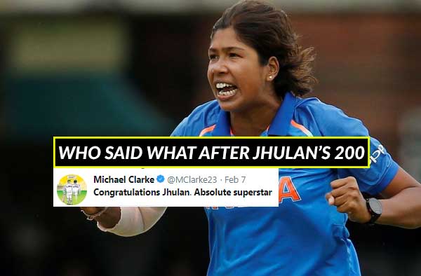 How the cricket fraternity celebrated Jhulan's 200 Wicket milestone?