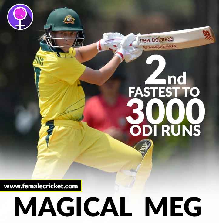 Meg Lanning is the 2nd fastest woman to bring up 3,000 ODI runs