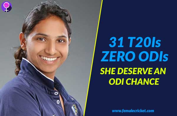 Anuja Patil deserves an ODI break now after 31 T20I experience