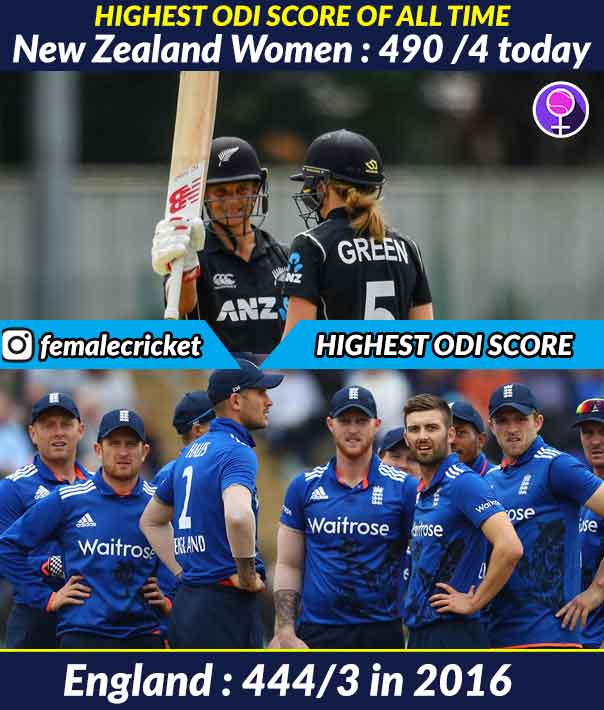 New Zealand women shatter record for highest ODI score of 490/5 against Ireland Women