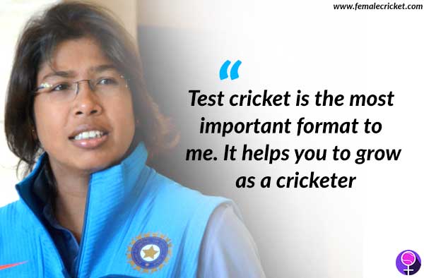 Test cricket is more Important - Says Jhulan Goswami (veteran pacer)