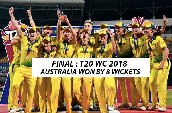 FINAL - Australia Women vs England Women - ICC Women's T20 World Cup 2018