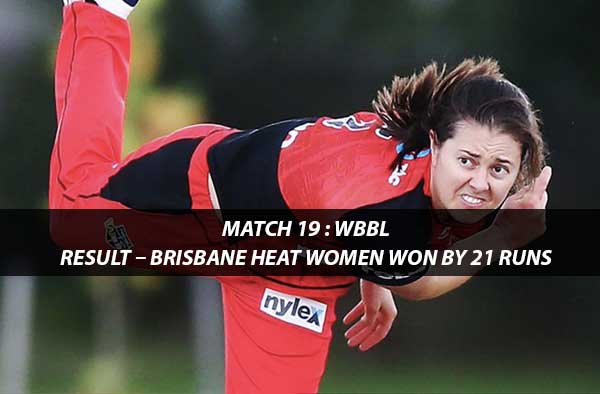 Match 19 – Melbourne Renegades Women vs Brisbane Heat Women at Geelong Cricket Ground, Geelong