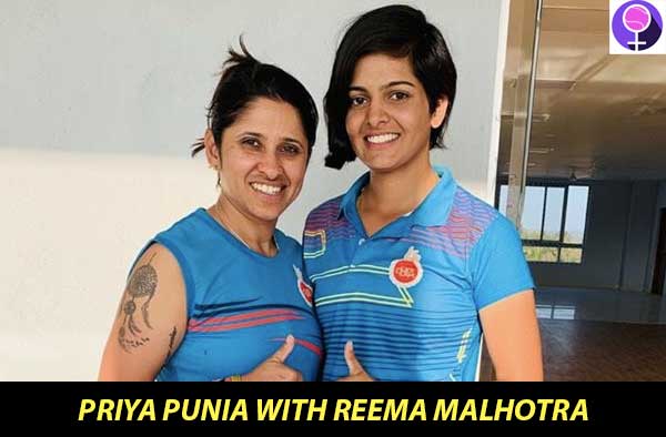 Priya Punia with Reema Malhotra, Delhi Captain