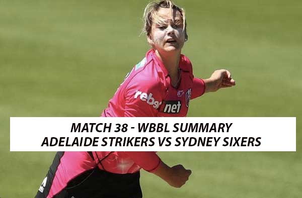 Match 38 – Adelaide Strikers Women vs Sydney Sixers Women at Adelaide Oval, Adelaide