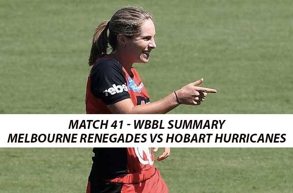 Melbourne Renegades Women vs Hobart Hurricanes