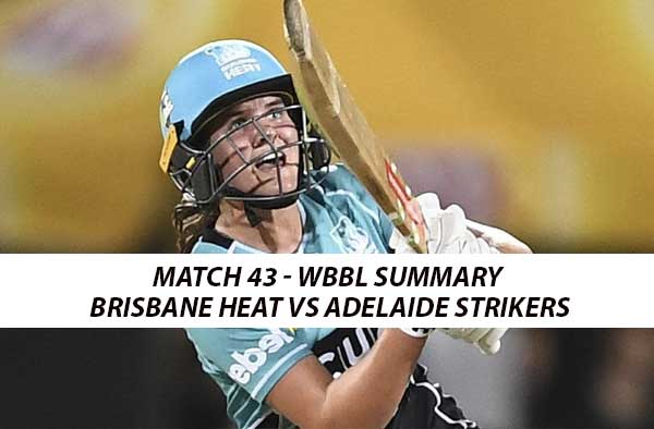 Match 43 – Brisbane Heat Women vs Adelaide Strikers Women at Harrup Park, Mackay