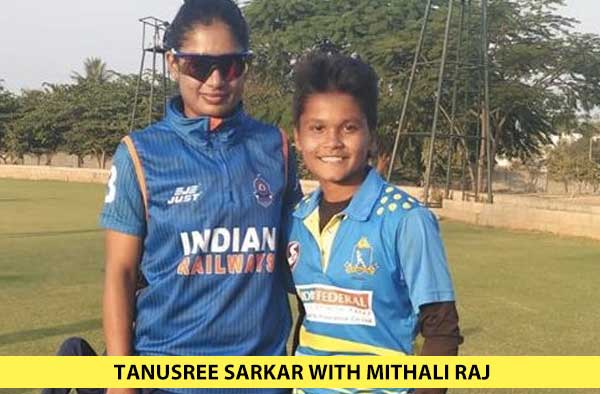 Tanusree Sarkar with Mithali Raj