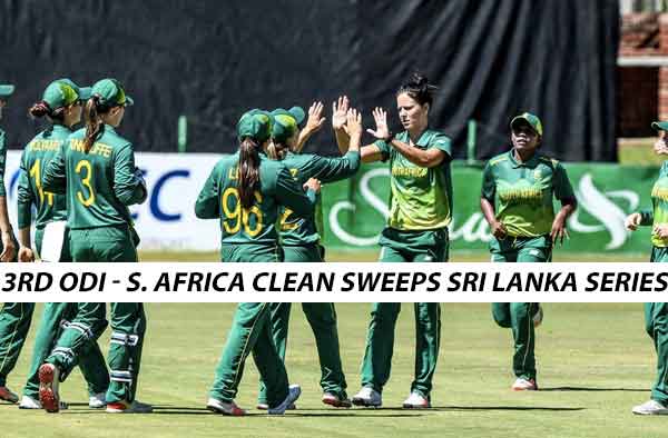 3rd ODI - South Africa storm to six-wicket win, sweep Sri Lanka series 3-0
