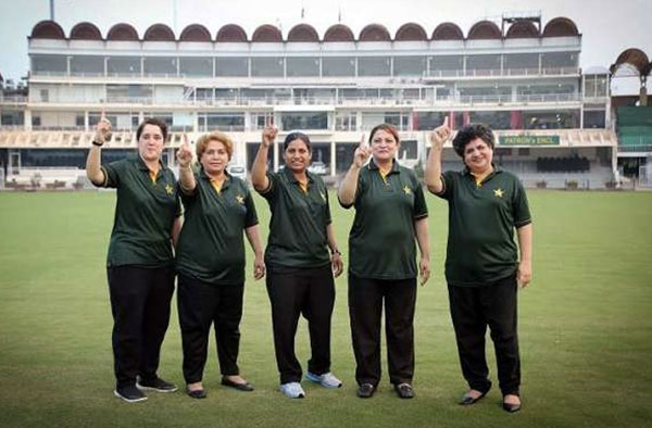 Female Umpires in Pakistan - Afia Amin, Humaira Farah, Nazia Nazir, Sabahat Rasheed and Shakila Rafiq