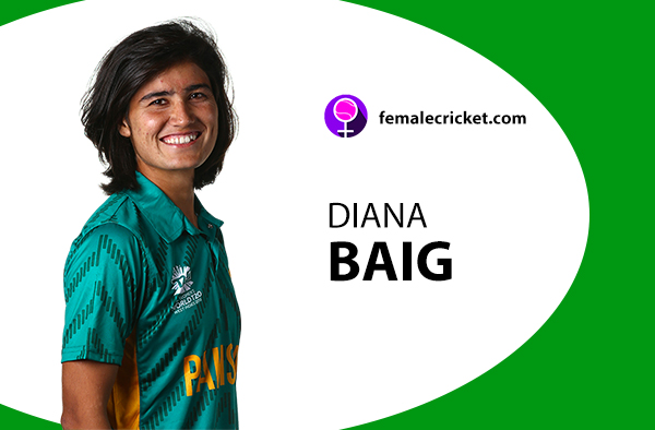 Diana Baig. Women's T20 World Cup 2020