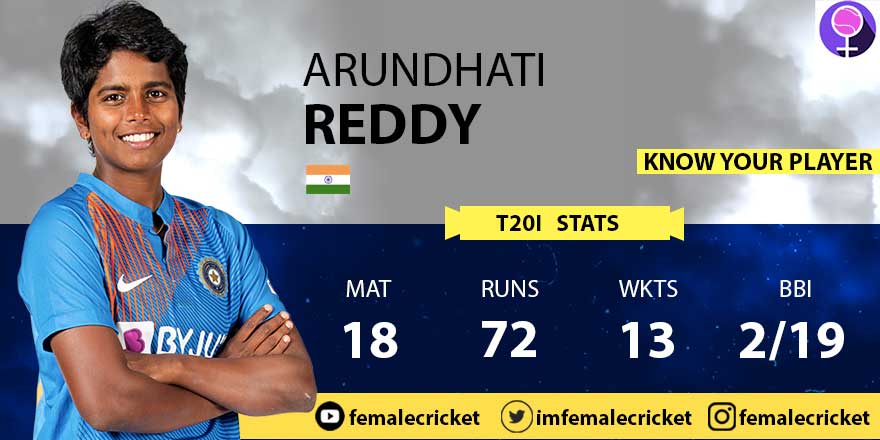 Arundhati Reddy for Women's T20 World Cup 2020