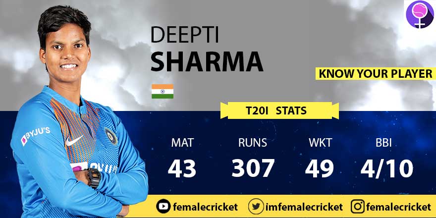 Deepti Sharma for Women's T20 World Cup 2020