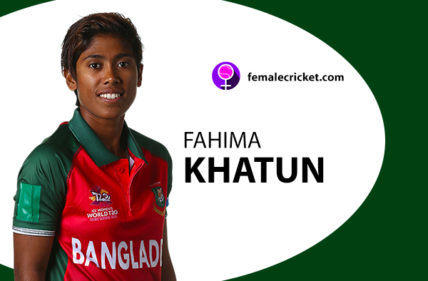 Fahima Khatun. Women's T20 World Cup 2020