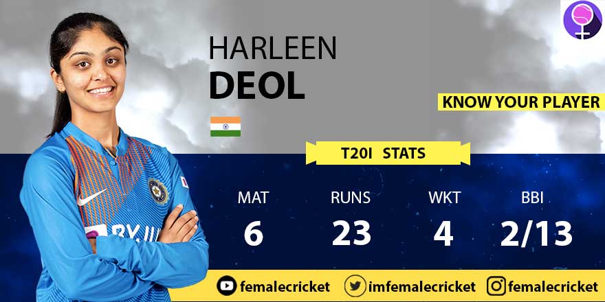 Harleen Deol for Women's T20 World Cup 2020