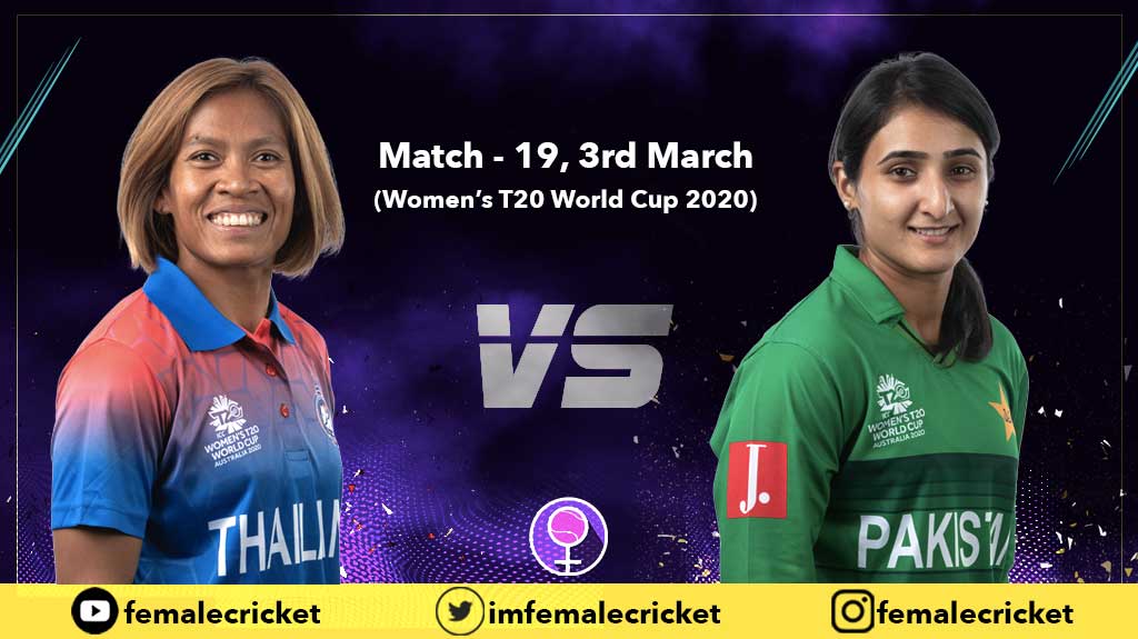 Pakistan vs Thailand in Women's T20 World Cup 2020