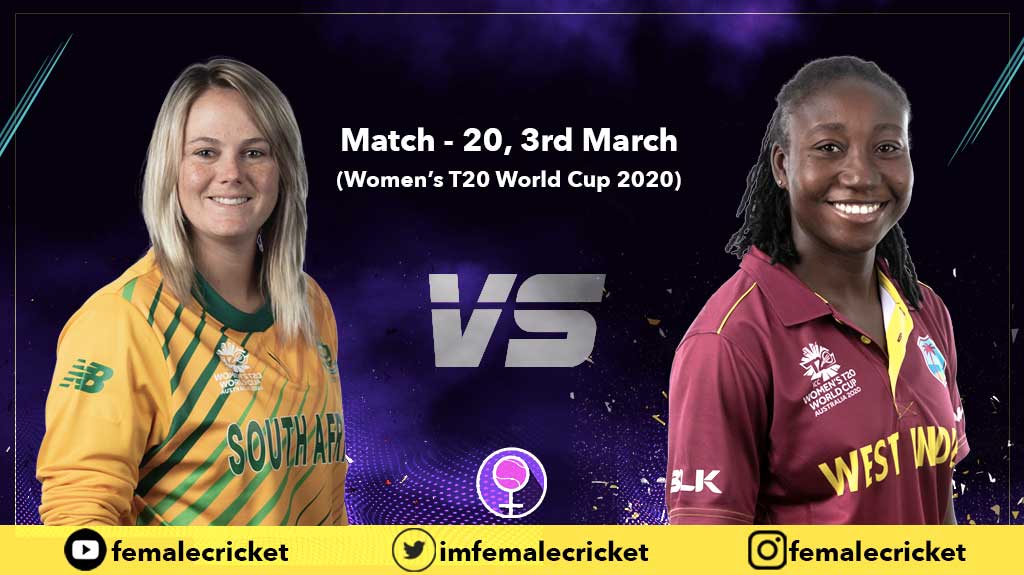 South Africa vs West Indies in T20 World Cup 2020