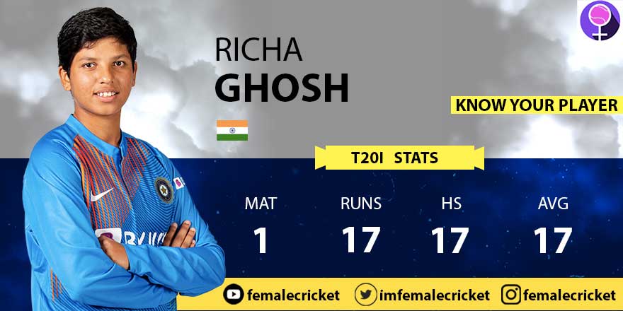 Richa Ghosh for Women's T20 World Cup 2020