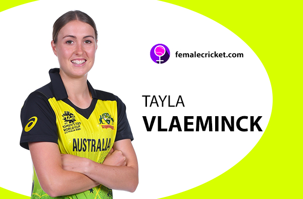 Tayla Vlaeminck. Women's T20 World Cup 2020
