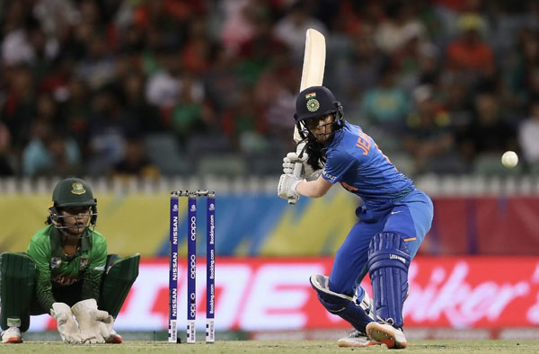 Jemimah Rodrigues batting vs Bangladesh. Pic Credits: ICC