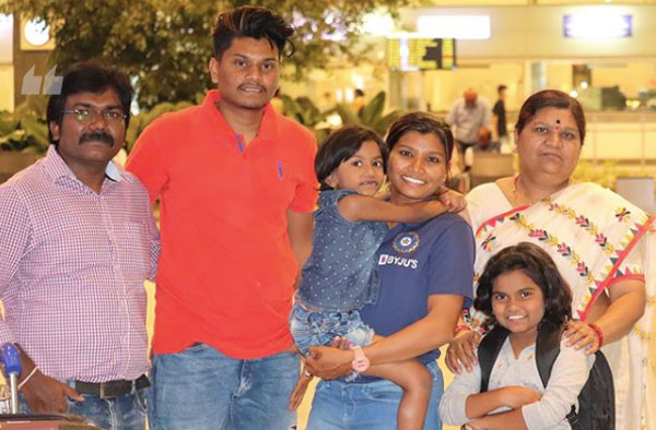Rajeshwari Gayakwad with her family members