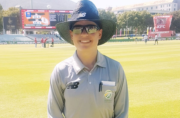 Lauren Agenbag is a South African cricket umpire.