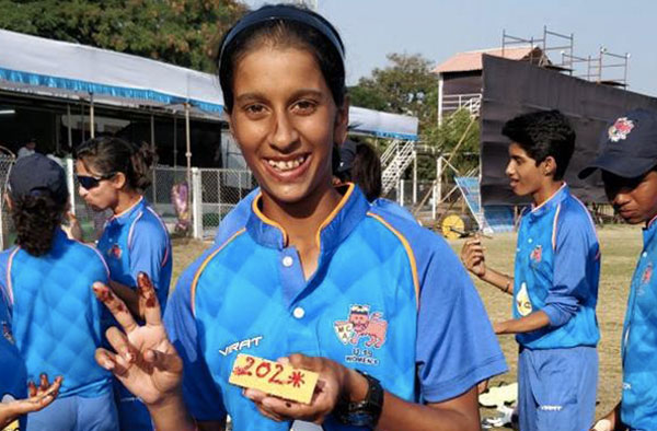 Jemimah Rodrigues scored 202* in a domestic match against Saurashtra