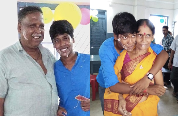 Sukanya Parida with her Mom and Dad