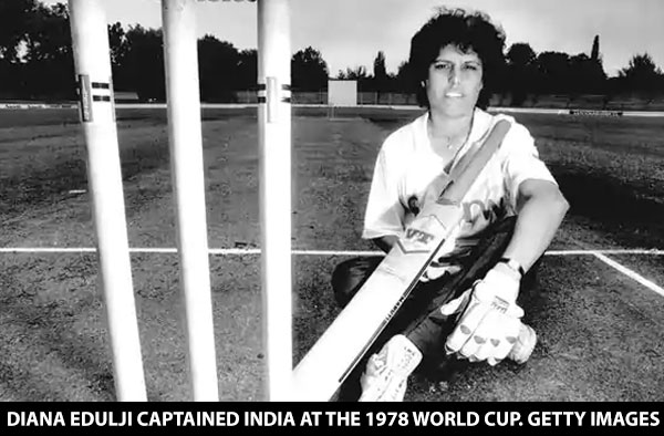 Diana Edulji captained India at the 1978 World Cup. Getty Images