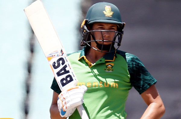 Tazmin Brits scores a Half Century in the 1st T20I. PC: OfficialCSA/Twitter