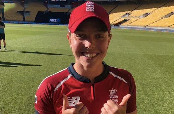Freya Davies. PC: England Cricket / Twitter