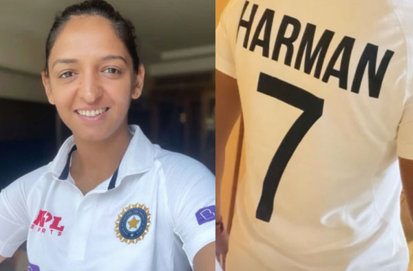 Harmanpreet Kaur in her Test Jersey. PC: Instagram