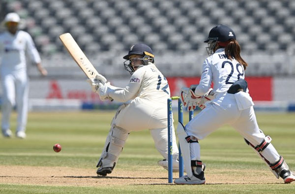 Heather Knight scores 95 Run in 1st Innings vs India. PC: Getty Images