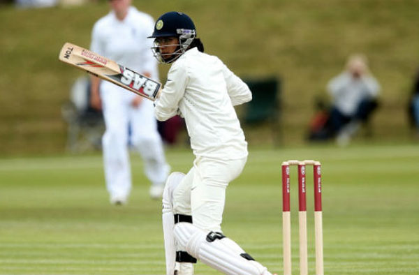 Smriti Mandhana playing her debut test in 2014. PC: Getty Images
