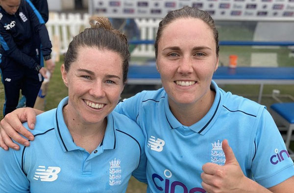 Tammy Beaumont and Natalie Sciver's Partnership helped England beat India by 8 Wickets. PC: Getty Images