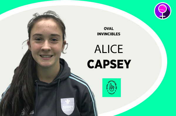 Alice Capsey - Oval Invincibles - The Women's Hundred 2021