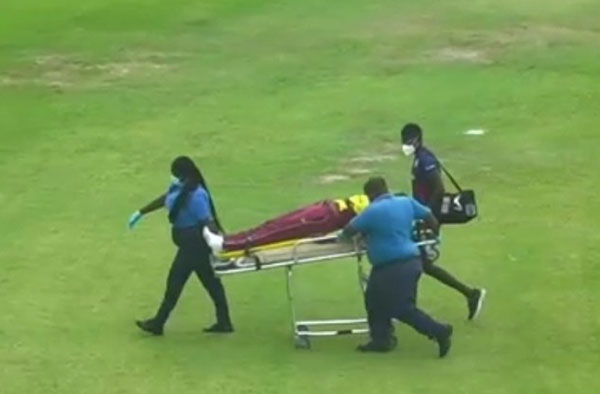 Horrifying scenes here during West Indies vs Pakistan Match. PC: Screenshot from FanCode App