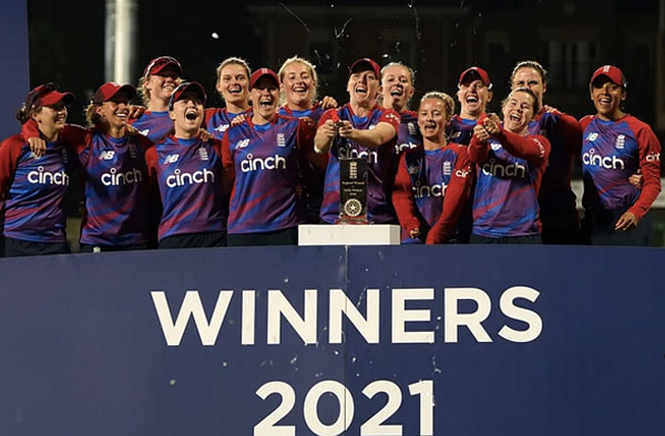 England win the multi-format series against India Women. PC: Twitter