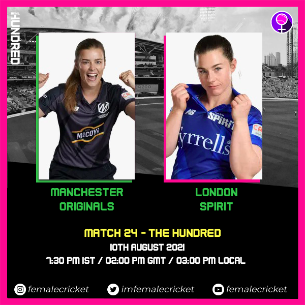 Manchester Originals vs London Spirit for the Women's Hundred