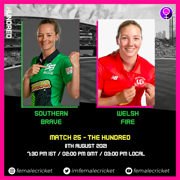 Southern Brave vs Welsh Fire - The Women's Hundred 2021