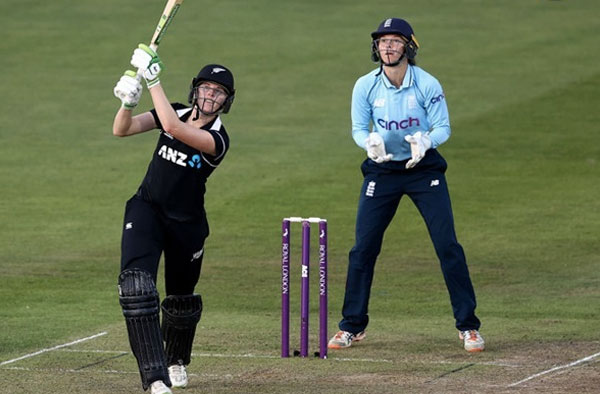 Amy Satterthwaite in action during ODI series against England. PC: Twitter