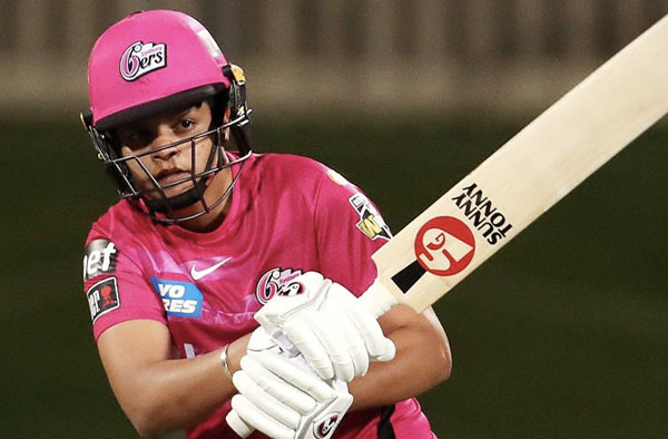 Shafali Verma for Sydney Sixers in WBBL. PC: WBBL/Twitter